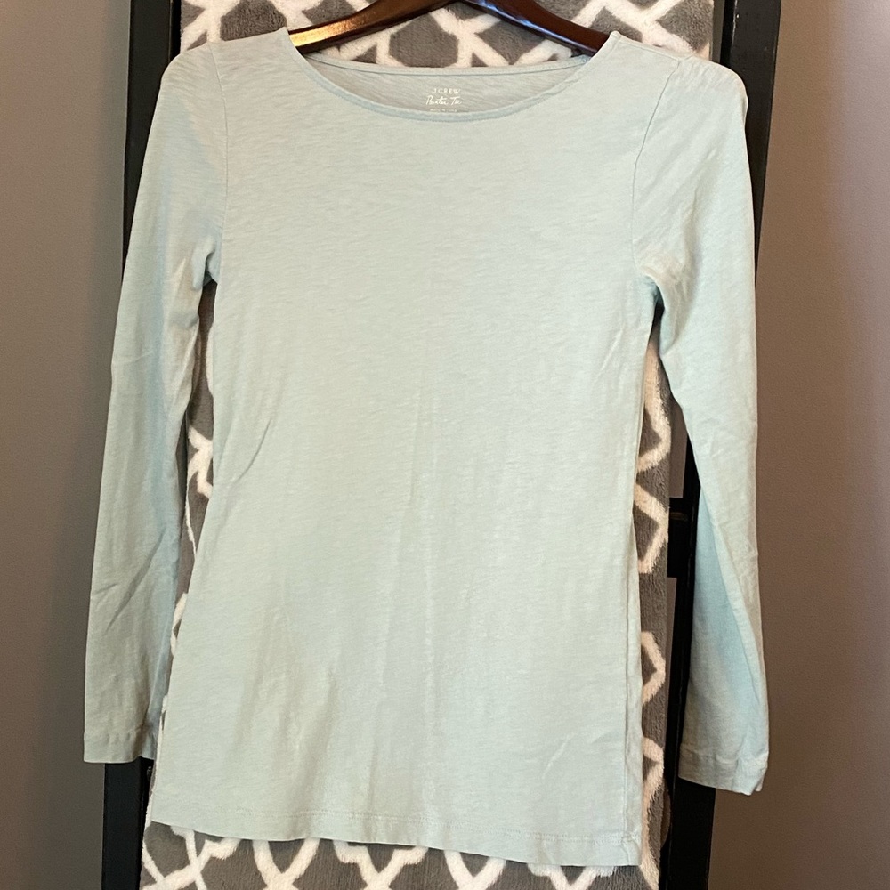 J Crew Boat Neck Long Sleeved Tee